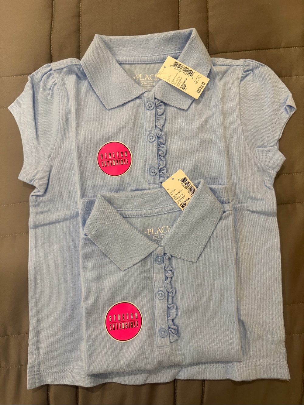 The Children's Place Light Blue Girls' Polo Top size 5/6- 2 pack
